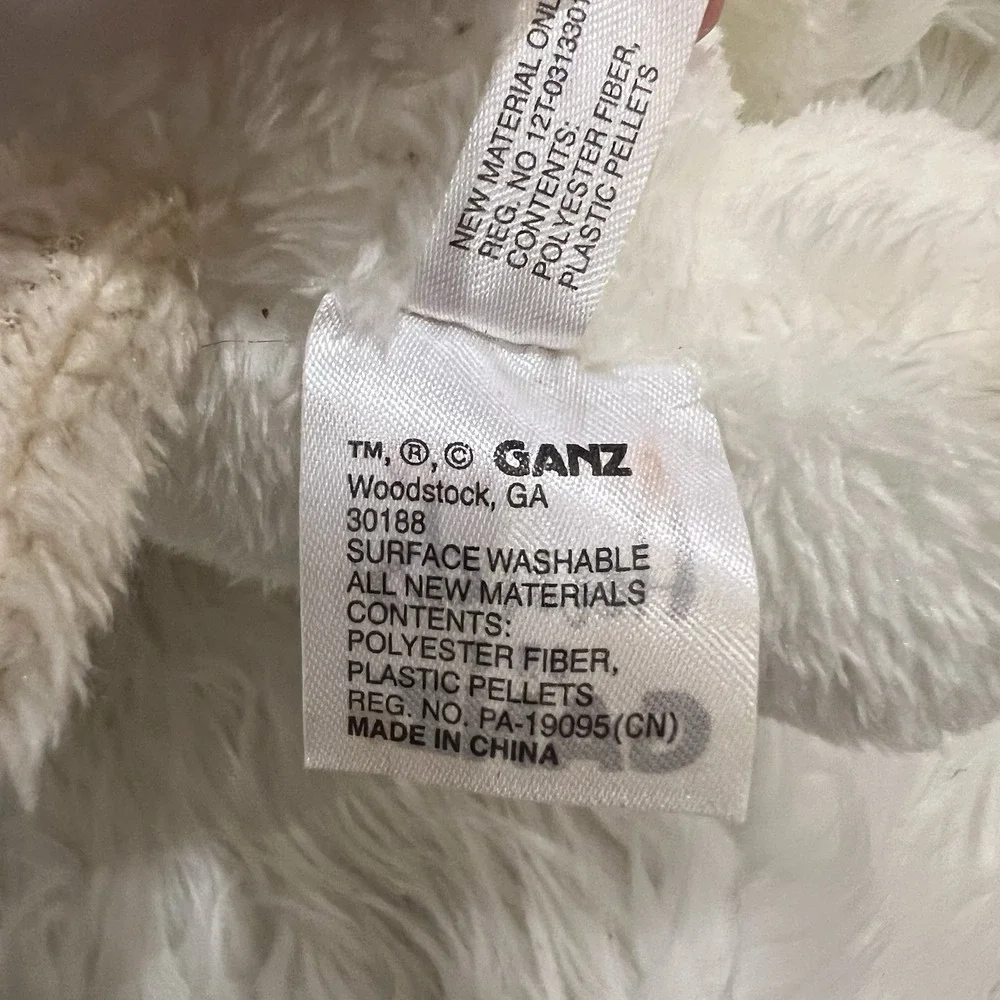 Ganz Ralph the Dog Plush Off White Beige Ears‎ Stuffed Animal Tags 9